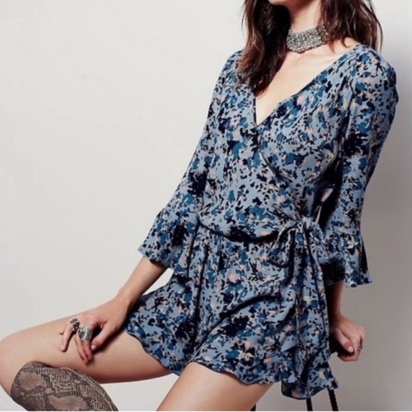 Free People Pants - Free People All the Right Ruffles Forest Fairy Romper